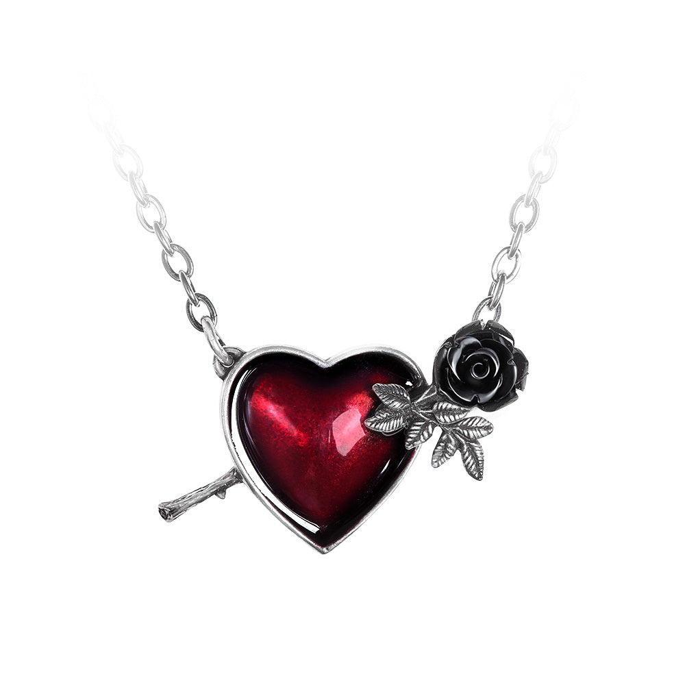 Explore Our Large Selection to Discover the Universe of Possibilities  Wounded By Love Rose Heart Necklace by Alchemy Gothic Alchemy of England